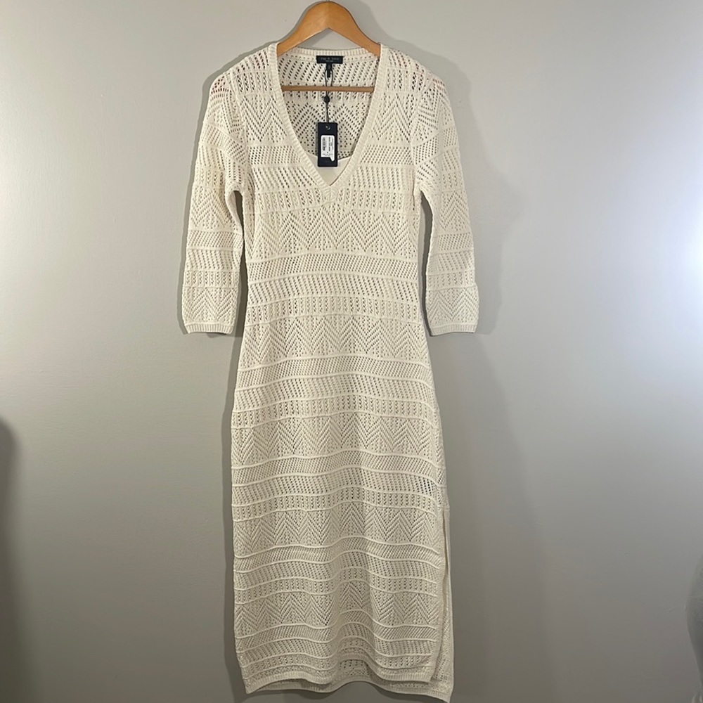 Rag & Bone Renee Long Dress. Sweater Dress. Ivory. Size M.